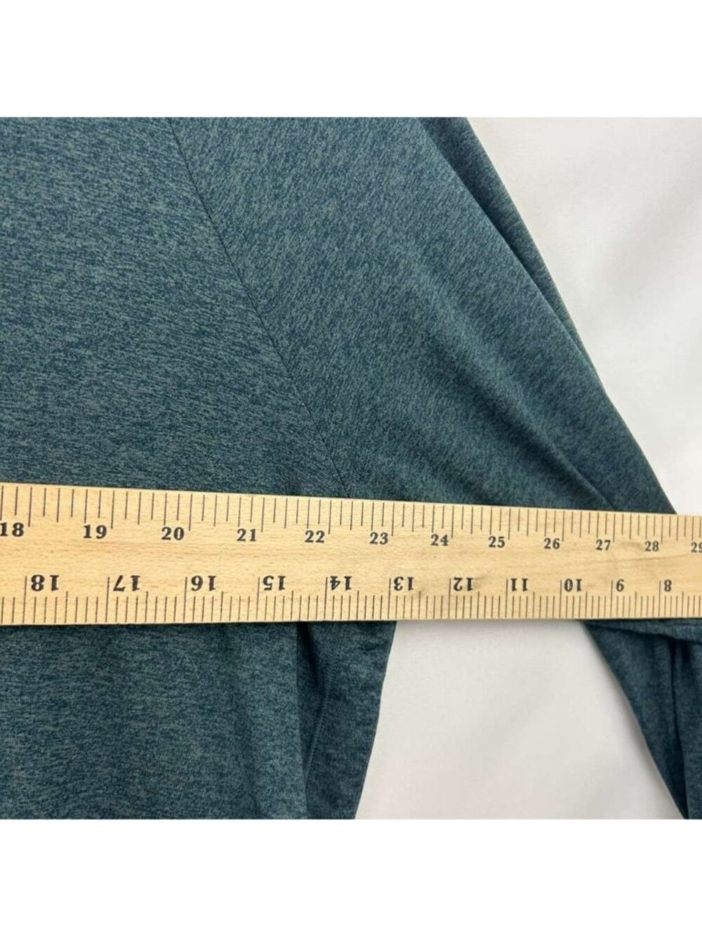 Athleta Uptempo Hoodie Sweatshirt Womens 1X Heather Teal Long Sleeve Thumbholes - Picture 5 of 16